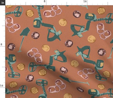 metal detecting fun Fabric 